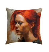 Durable and stylish Soulful Brushwork pillow, ideal for outdoor lounging.
